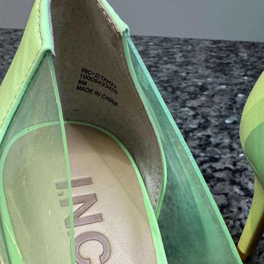 INC International Concepts Women's Lime Green Heels NIB 9 - Picture 6 of 15